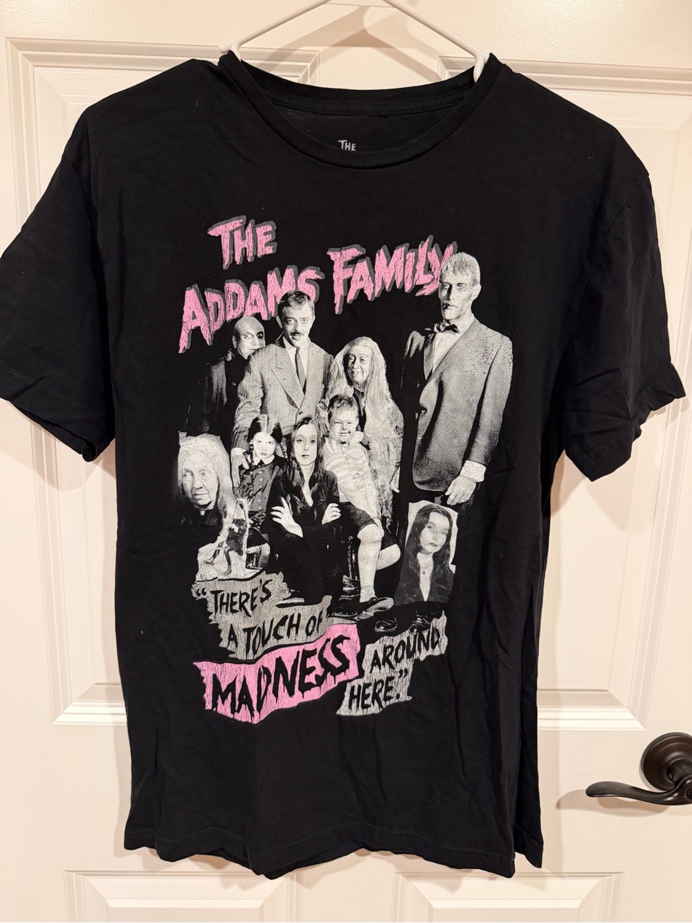 The Addams Family Wednesday Addams Double-Sided Black Graphic T-Shirt Mens L